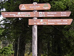 Fingerpost in the Harz National Park