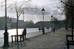 Il bacino di La Villette d'inverno