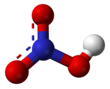 Ball-and-stick model of nitric acid