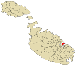 Location within Malta