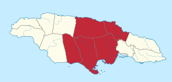 Contea di Middlesex (Giamaica) - Localizzazione