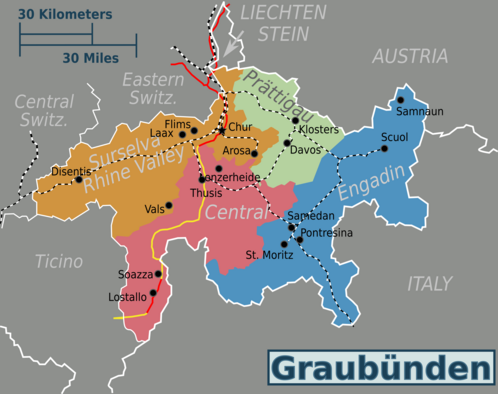 Map of Graubünden