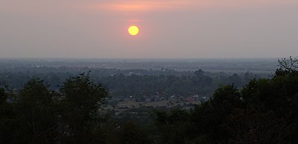 Sunset on paddy fields