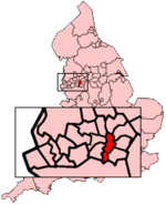 Localização de Manchester na Inglaterra