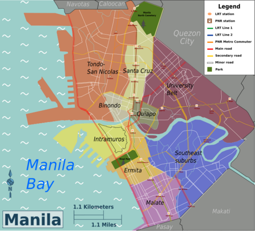 Map of Manila