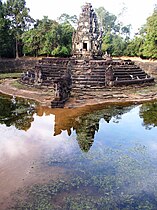 Central pond and shrine