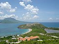 Southeast Peninsula (Saint Kitts). The island on the left is Nevis