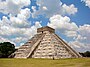 El Castillo being climbed by tourists