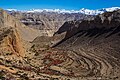 Bendang teres di rantau Mustang Hulu di Nepal