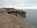 Rocky shore near the town