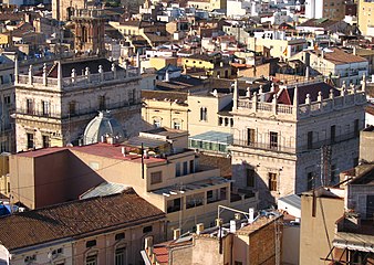 Vista del Palau de la Generalitat des del Micalet