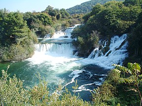 Der Wasserfall Skradinski buk