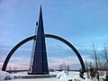 Monument del cercle polar àrtic a Salekhard, Rússia