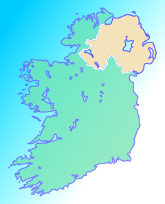 Localização de Derry/Londonderry na Irlanda