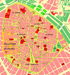 Barrio de Velluters, distrito de Ciutat vella (Valencia)