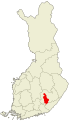 English: Location of Mikkeli in Finland Suomi: Mikkelin sijainti