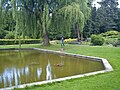 Rømerhaven. The bronze sculpture Danaiden and a mirror-pond.