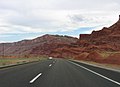 Der U. S. Highway 191 nördlich von Moab Richtung Arches National Park