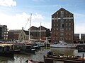 19th century warehouses in Gloucester docks, originally used to store imported corn