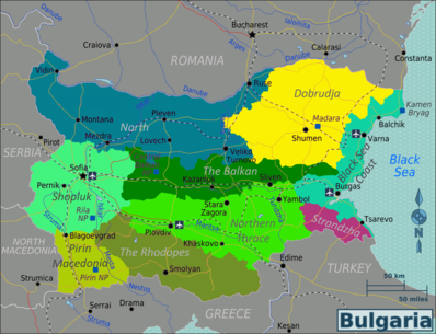 ブルガリアの地図