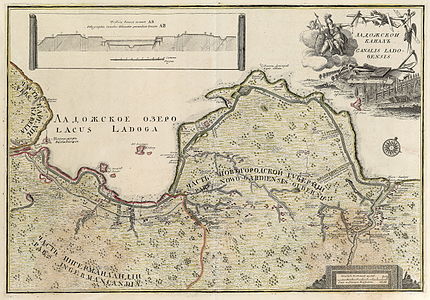 Карта канала Императора Петра Великого. 1742