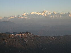 Il punto panoramico di Tiger Hill con il monte Kanchenjunga sullo sfondo