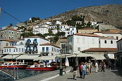 Panorama del molo di Ydra