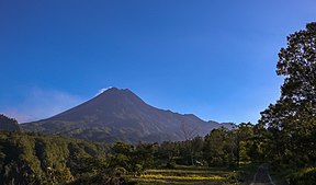 Die berg Merapi in 2018.