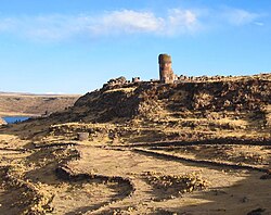 Il più alto chullpa di Sillustani, alto circa 12m