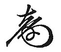 Junior First Rank Prince Tokugawa Yoshinobu 德川 慶喜's signature