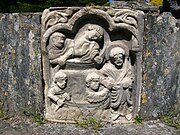 Sculpture on the base of the Lavabo, "I will make you fishers of men"