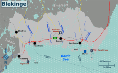 Map of Blekinge