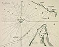 Carte de situation du plateau de Cordouan au XVIIe siècle, à l'embouchure de l'estuaire de la Gironde.