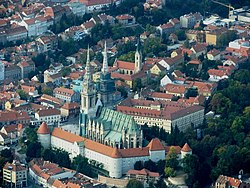 Veduta aerea della zona della cattedrale