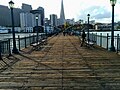 End of Pier 7, towards the Embarcadero and Transamerica Pyramid