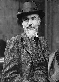 O escritor, dramaturgo, guionista y critico musical irlandés George Bernard Shaw, en una imachen de 1909.