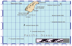 Isole sub-antartiche della Nuova Zelanda - Localizzazione