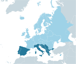 Europa meridionale - Localizzazione