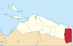 Location in Papua Province