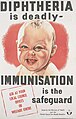 Poster promoting vaccination, USA, post-World War II