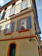 Trompe-l'œil dans une rue de Montauban.