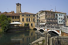 Die brug Ponte San Martino oor die Sile in Treviso