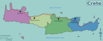 Map of Crete