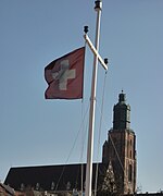 Swiss flag in Wroclaw.JPG