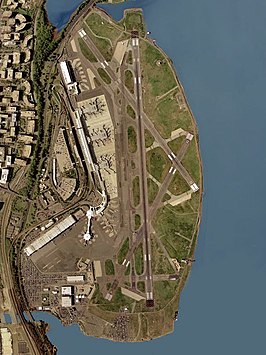 Satellietfoto van de luchthaven