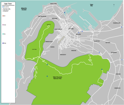 Map of Cape Town