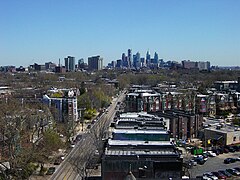 From the west along Baltimore Avenue from 48th, 2007