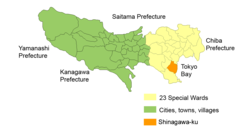 Shinagawa - Localizzazione