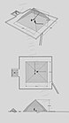 Isometria, planimetria e alzato della Piramide romboidale di Dashur
