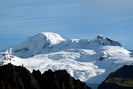 Öræfajökull en Hvannadalshnjúkur gezien vanuit Skaftafell, Nationaal park Vatnajökull